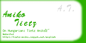 aniko tietz business card